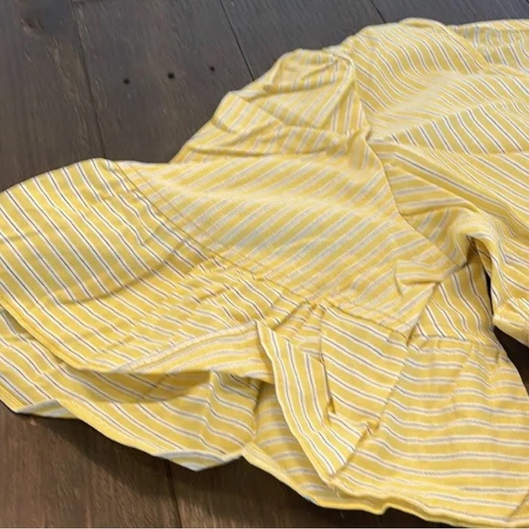 Max Studio Women’s Yarn Dye 3/4-Sleeve Mini Dress, Yellow size Small (like new) - Picture 3 of 16